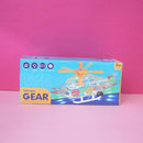 Electric Universal Transparent Mechanical Gear Helicopter Toy (Music & Colourful Lights)
