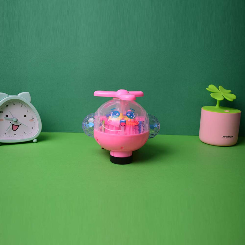 Transparent Gear Helicopter Toy Electric Glowing Toys With Music, Creative Birthday Gifts For Children
