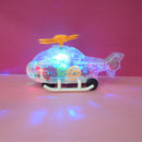 Electric Universal Transparent Mechanical Gear Helicopter Toy (Music & Colourful Lights)