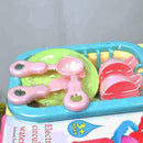 Electric Kitchen Sink Toys Out Water Pretend Dishwasher with Running Water, Play Sink with Kitchen Playset