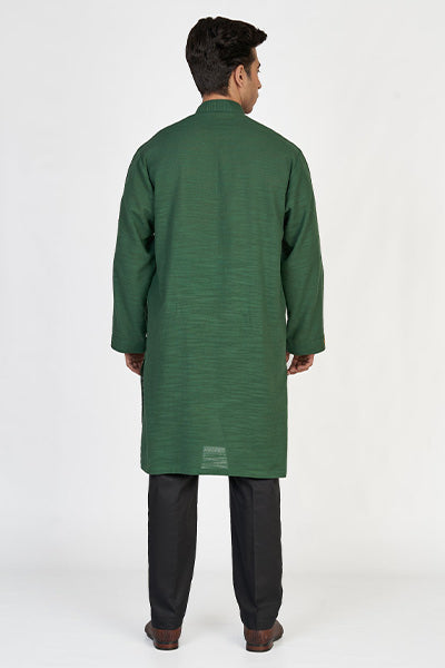 Lunar Green Men's Embroidered Kurta .