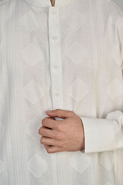 Seashell White Men's Formal Kurta