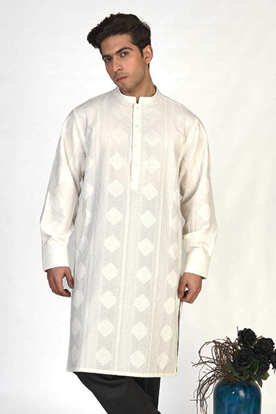 Seashell White Men's Formal Kurta