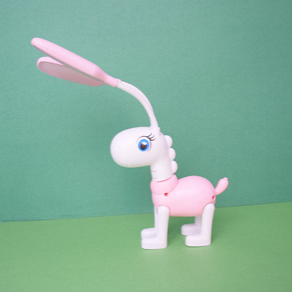 Deer Style Multifunctional Double Headed Table Lamp With Charging Cable