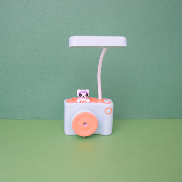 3in1 Cute Camera Shape Table Desk Flexible LED Lamp with Pen Pencil Holder & Pencil Sharpener