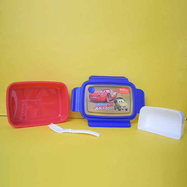 Different Character Lunch Box With Spoon.  ( Price For 1 Piece)