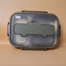 Stainless Steel  Lunch Box, 2 compartments with spoon