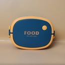 "Be with you" Double Layer Lunch Box With Spoon And Carry with Handle. (Price for 1 piece)