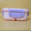 Lucky Unicorn and Starry Astro Lunch Box with 4 compartments and Double Side Airtight Lock.