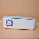 High quality 2 compartments Lunch box with spoon.