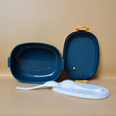 "Be with you" Double Layer Lunch Box With Spoon And Carry with Handle. (Price for 1 piece)