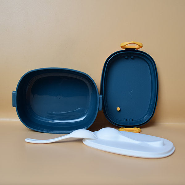 "Be with you" Double Layer Lunch Box With Spoon And Carry with Handle. (Price for 1 piece)