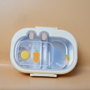 Cute Cartoon Panda 2 Compartments Lunch Box Food Box Stainless Steel with Airtight Lid(Price for 1 piece)