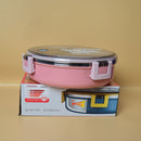 Stainless Steel Round Lunch Box, with small Box Insert Leak Proof Lunch Box with Transparent lid