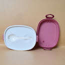"Be with you" Double Layer Lunch Box With Spoon And Carry with Handle. (Price for 1 piece)