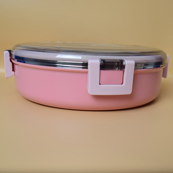Stainless Steel Round Lunch Box, with small Box Insert Leak Proof Lunch Box with Transparent lid