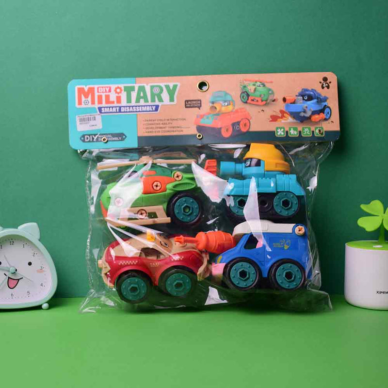 Set of 5-Military Smart Disassembly Cars Toy Set -
