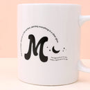 350ml/11.8fl.oz. Letter Series "M" Basic Ceramic Tea/Coffee Cup (White)