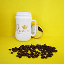 Queen White Mug With Mirror Lid. Best Gift For Your Loved Ones