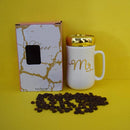 Mr. White Mug With Mirror Lid. Best Gift For Your Loved Ones