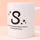 350ml/11.8fl.oz. Letter Series "S" Basic Ceramic Tea/Coffee Cup (White)
