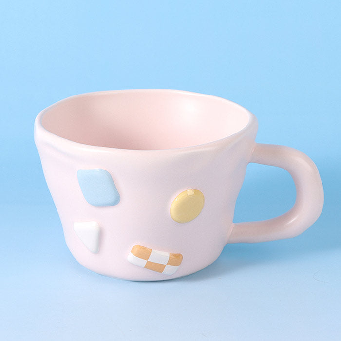 400ml/13.5oz Large Capacity Ceramic Mug Couple Creative Cute Coffee And Milk Cup  (Price for 1 piece)