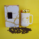King White Mug With Mirror Lid. Best Gift For Your Loved Ones