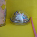 Colorful Double Wall Plastic Cup with Straw 550ml/18.5fl.oz. (Price For 1 Piece)