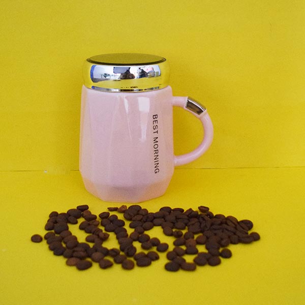 Black Letters Series Geometric Design Ceramic Tea Cup Coffee Mug Travel Mug. (Price for 1 piece)