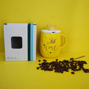 Ceramic coffee cup with crown and spoon  mug Cute coffee ceramic cup(Price for 1 piece)