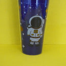Space Travel Double Wall Plastic Cup with Straw 550ml/18.5fl.oz. (Price For 1 Piece)
