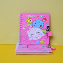 Different Cute Character Diary With Key Lock. Spiral Diary For Kids. All Memorable or important things in the notebook at any time (Price For 1 Piece)