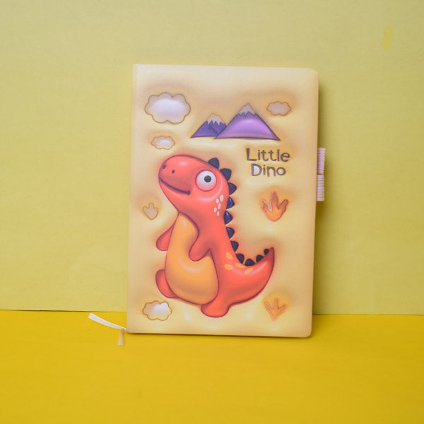 Little Dinosaur A4 Size Note Book With Elastic Band. All Memorable or important things in the notebook at any time. Best Gift For Your Loved Ones. (Price For 1 Piece)