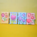 Bright And Colorful Flowers Note Book With Elastic Band. All Memorable or important things in the notebook at any time. (Price For 1 Piece)