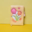 Bright And Colorful Flowers Note Book With Elastic Band. All Memorable or important things in the notebook at any time. (Price For 1 Piece)