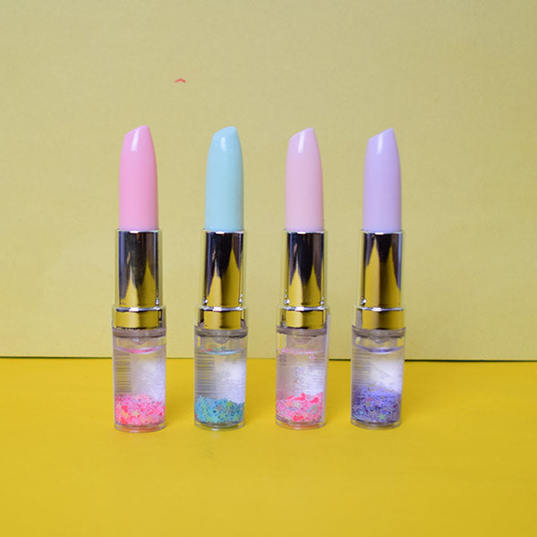 Creative lipstick neutral pens portable quicksand gel pen students stationery office. ( Price for 1 piece)