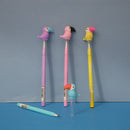 Character Sika Pencil for Boys and Girls With Cartoons Head Caps, ( Price for 1 piece)