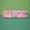 Cute Character Bus Shape Pencil Box And String Operated Wheels With Sharpener Geometry Box (Price For 1 Piece)