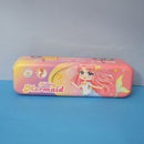 Double Decker Mermaid and Bei jing Bus Shape Pencil Box With String Operated Wheels Geometry Box (Price For 1 Piece)