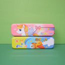 Cute Character Bus Shape Pencil Box And String Operated Wheels With Sharpener Geometry Box (Price For 1 Piece)