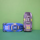 Car Shaped - Metal Printed Pencil Box Two Compartments, Pack of One, Primary Kids First Choice. ( Price For 1 Piece)