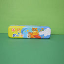 Cute Character Bus Shape Pencil Box And String Operated Wheels With Sharpener Geometry Box (Price For 1 Piece)