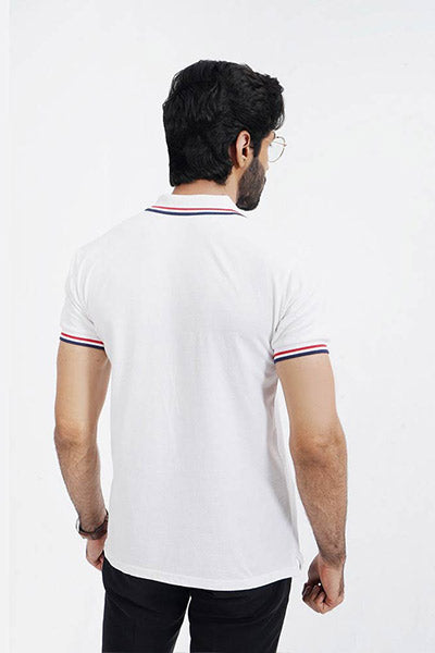 Classic Polo Shirt White For Men's (White)