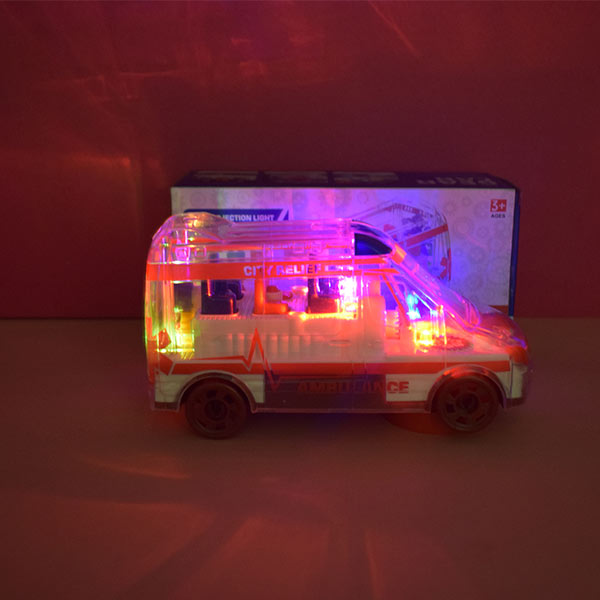 Electric Universal Rescue Bus With Visible Colored Moving Gears Fun Early Educational Toys For Toddlers Gifts.