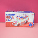 Electric Universal Rescue Bus With Visible Colored Moving Gears Fun Early Educational Toys For Toddlers Gifts.