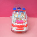 Electric Universal Rescue Bus With Visible Colored Moving Gears Fun Early Educational Toys For Toddlers Gifts.