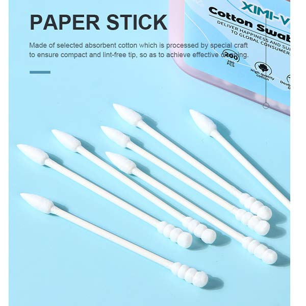 Cotton Swab Set 200PCS with Colorful Box (Sharp Tip+Spiral Tip) Price for 1 piece