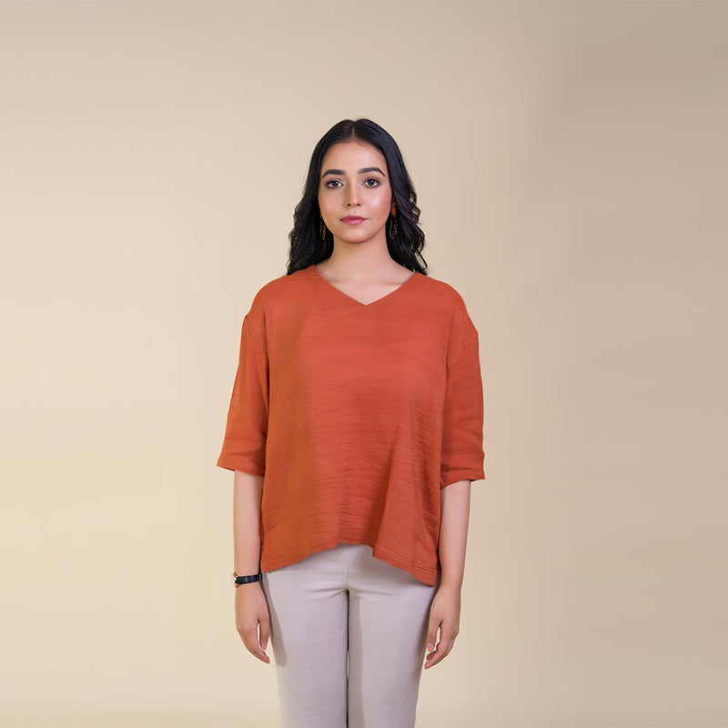 Terracotta Relaxed Comfort Fit Shirt (Women) Small, Medium, Large
