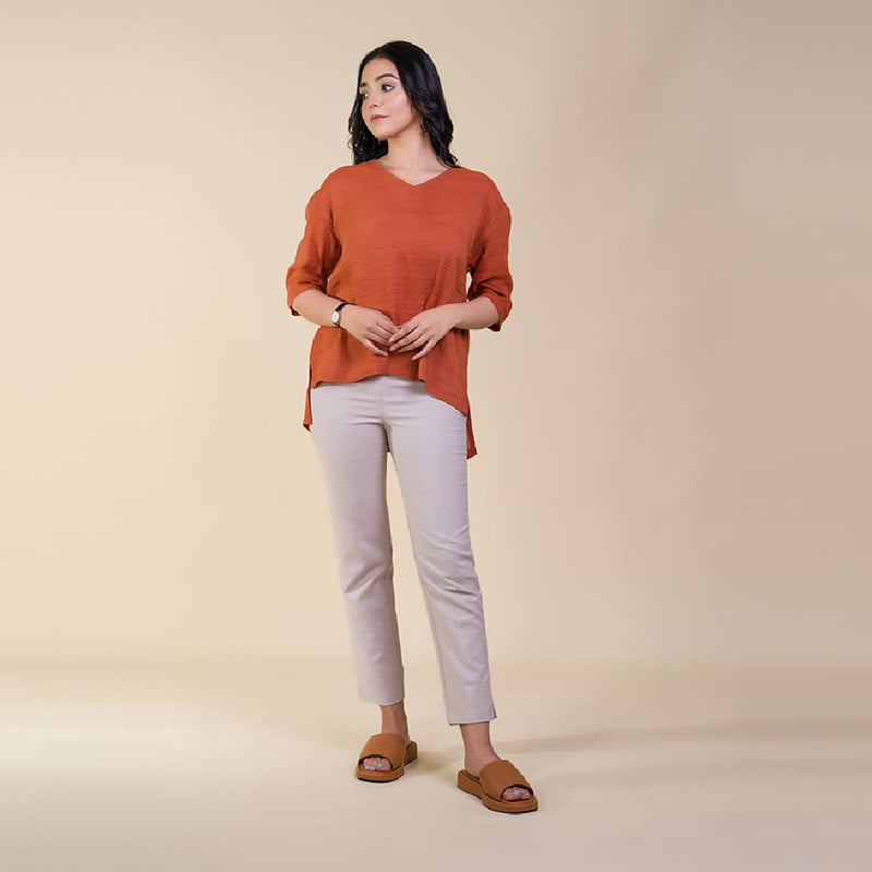 Terracotta Relaxed Comfort Fit Shirt (Women) Small, Medium, Large