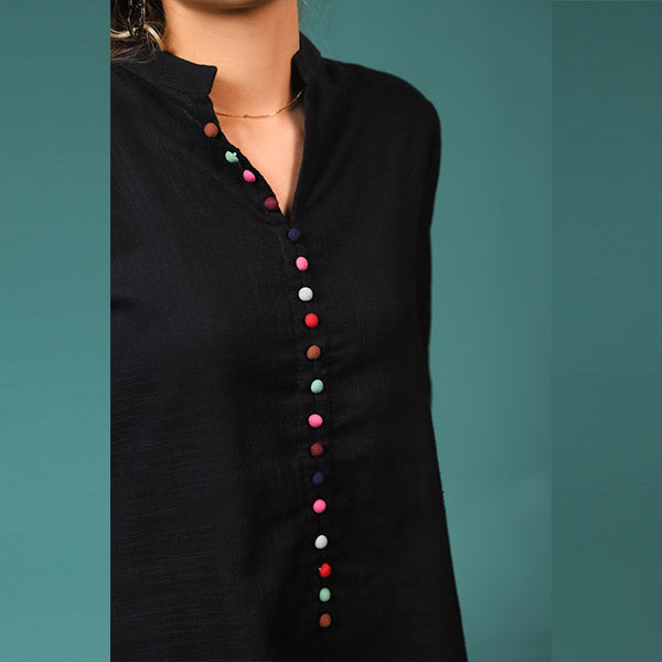 Onyx Black Relaxed Comfort Fit Shirt ( Women) Small, Medium, Large